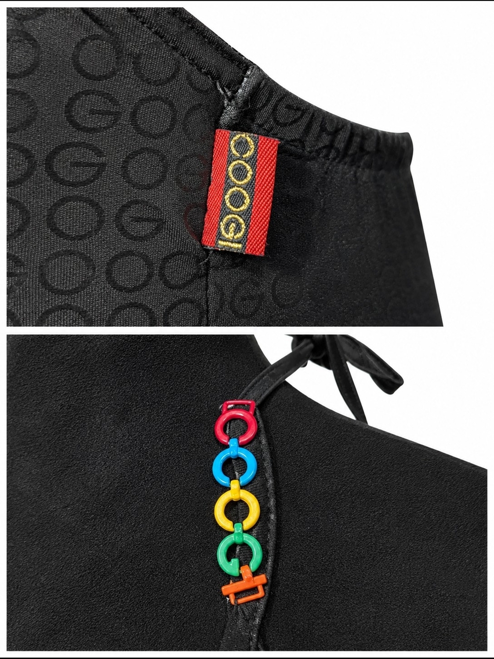 COOGI Black Maxi Halter Dress with Beaded Straps - Picture 7 of 12